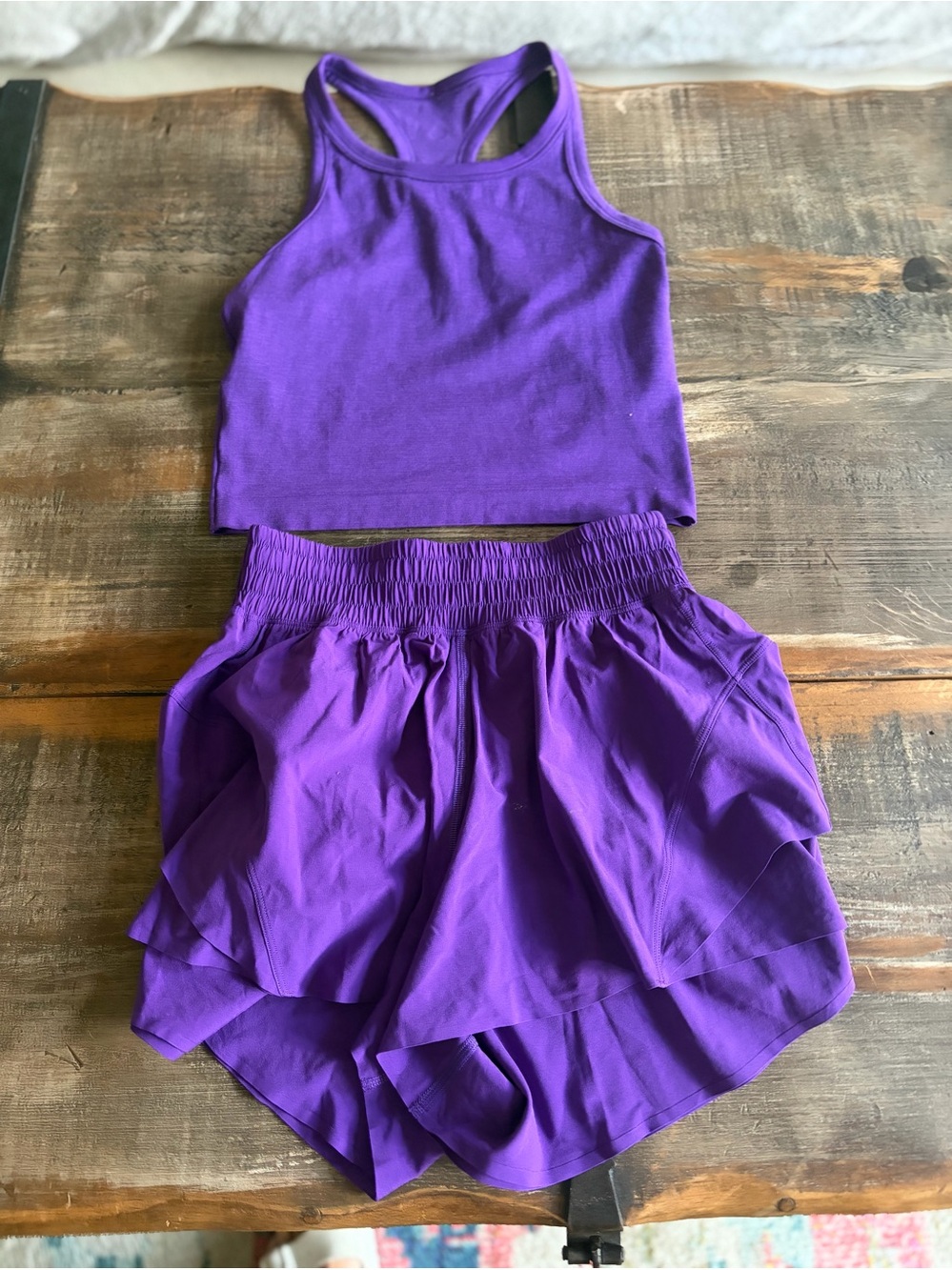 Purple shake it out shorts sz XXs and Tank Set sz 6